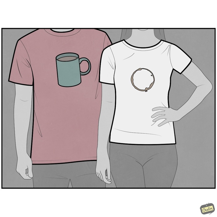 Идеи для парных футболок⁠⁠, комиксы от gudim.anton, 6 картинок
