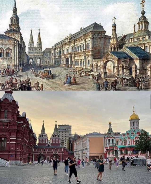 Москва тогда и сейчас, 5 картинок