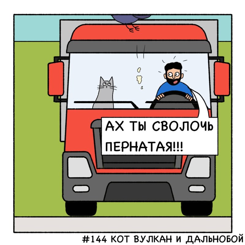 Кот Вулкан и приметы, комиксы от mycomicssans, 11 картинок