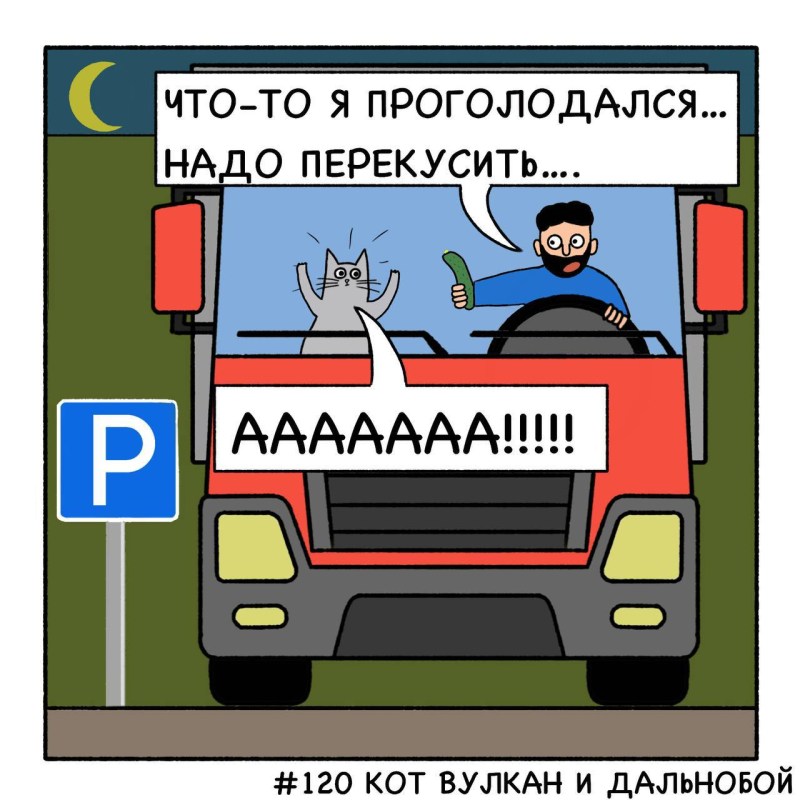 Кот Вулкан и огурцы, комиксы от mycomicssans, 6 картинок