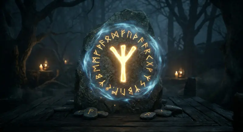 Руны защиты — руна Альгиз и защитные рунические ставы на каменном амулете