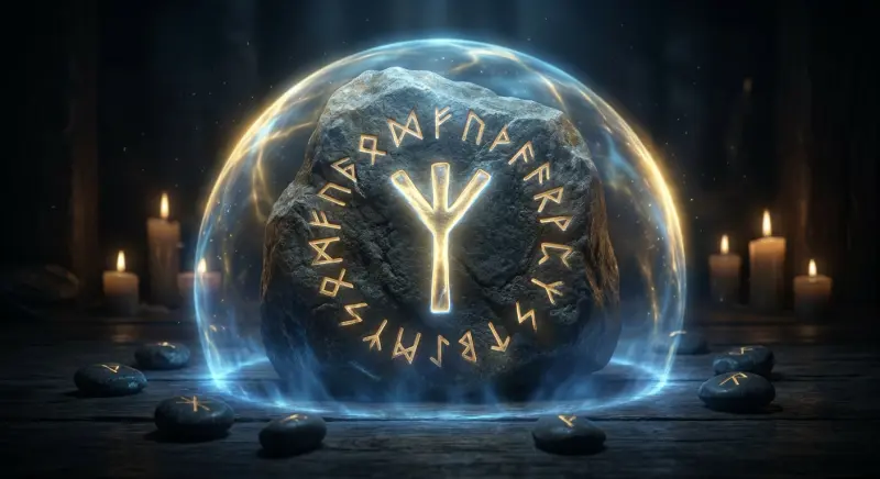 Руны удачи — руна Феху и Вуньо на деревянном амулете для привлечения удачи и богатства